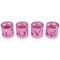 Pink Valentine's Day Love Metal Votive Candle Holders Set
